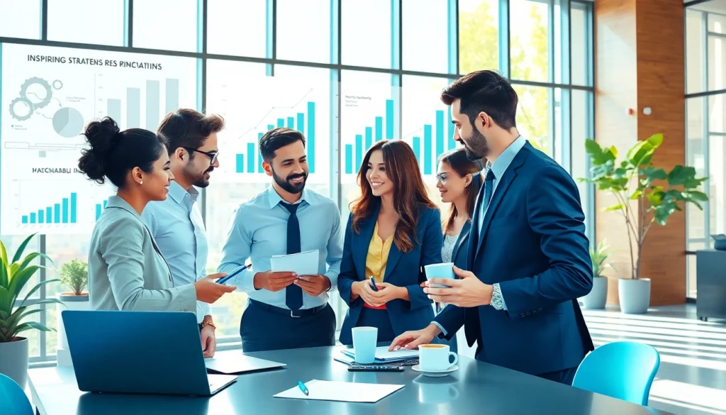 Engaging teamwork in a professional environment, demonstrating business growth insights.