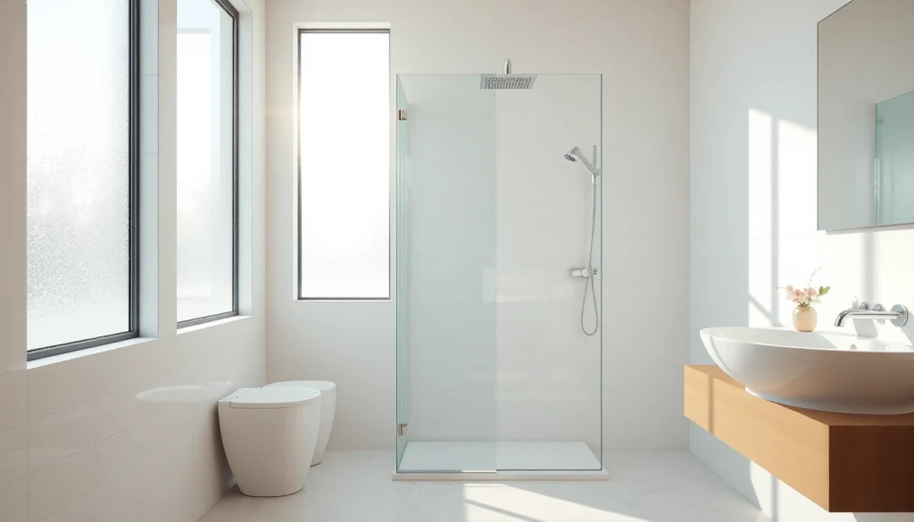 Enjoying a refreshing sunny shower experience in a modern bathroom setting.