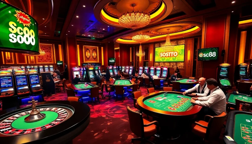 Engage in thrilling gameplay at the sc88 casino tables amid luxury and excitement.