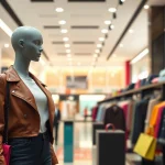 레플리카 쇼핑몰에서 스타일리시한 의상이 전시된 매장 모습