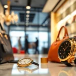 레플리카사이트의 세련된 제품 디스플레이 및 고급스러운 쇼핑 환경