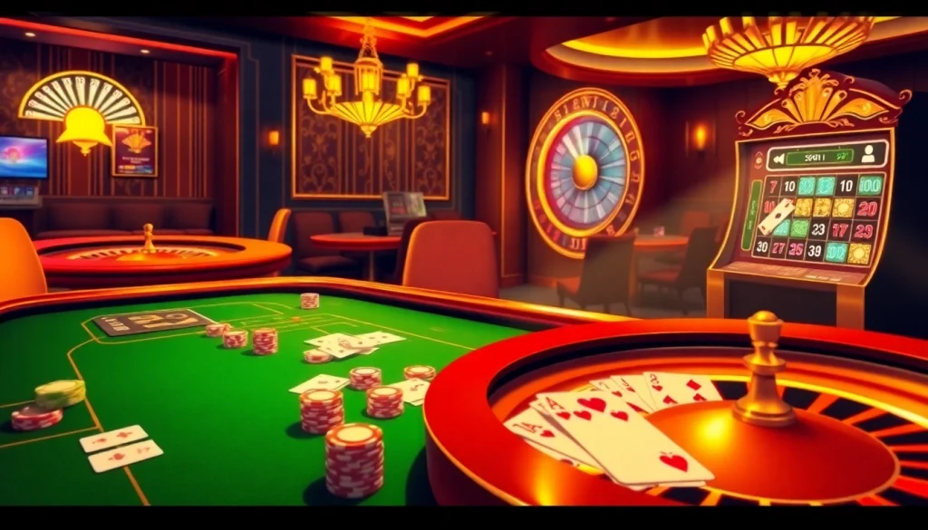 Vivez l'excitation du casino en ligne avec des tables de poker vibrantes et des machines à sous animées.
