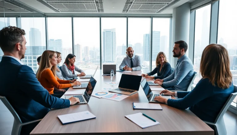 Engage with competitive intelligence faqs in a professional meeting scene.