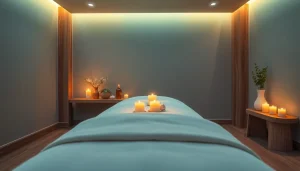 편안한 요소가 가득한 구미스웨디시 마사지 룸의 휴식 분위기.