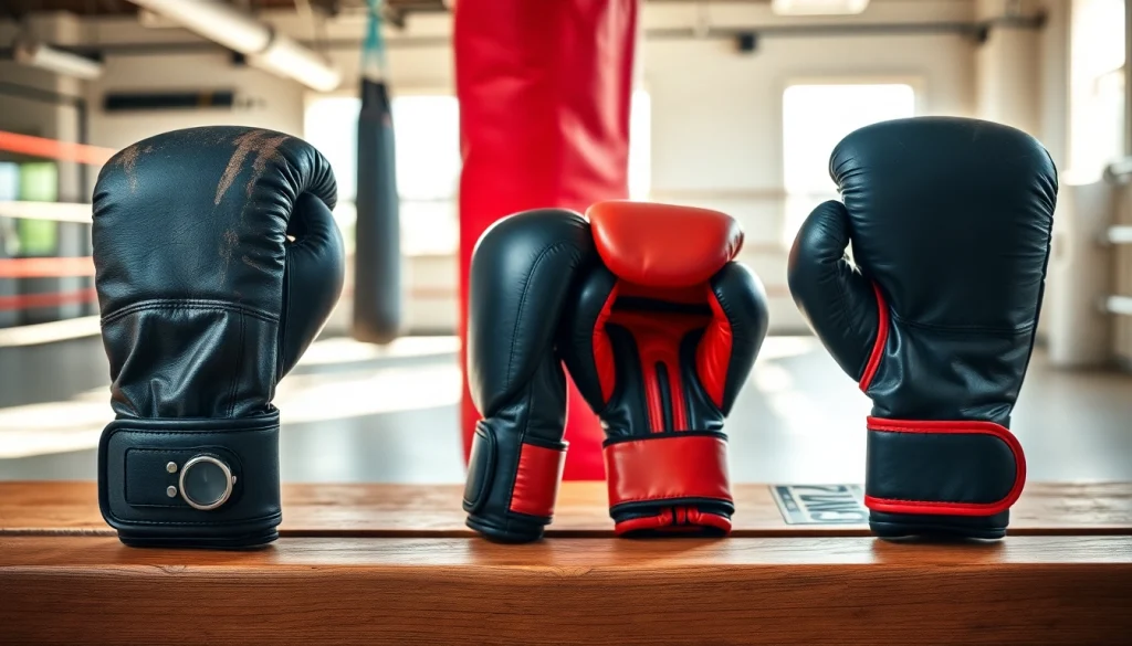 MMA gloves on a gym bench, showcasing premium quality and versatility for fighters.