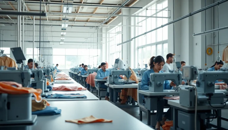 Promote your brand with Clothing Manufacturer Private Label showcasing skilled artisans crafting garments.