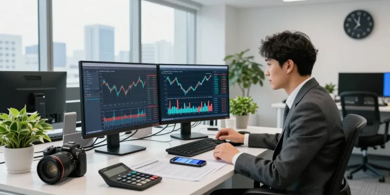 Professional analyzing 소액결제현금화 trends in a modern financial office.